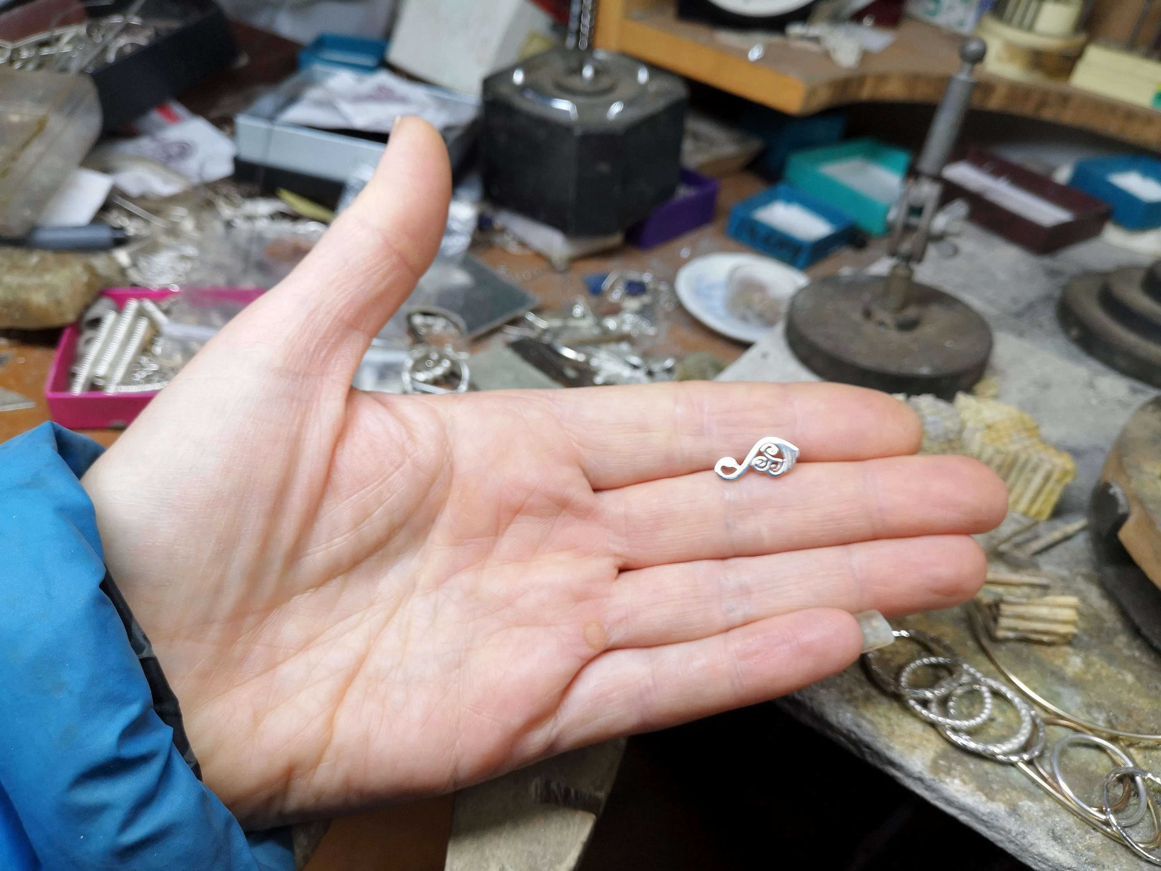 Tiny Swan Stud Earrings